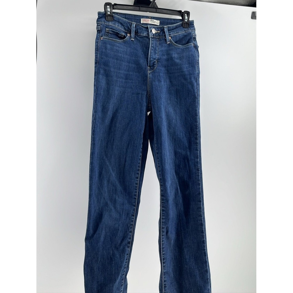 Levi Strauss Women's High Rise‎ Straight Blue Denim Jeans sz 2